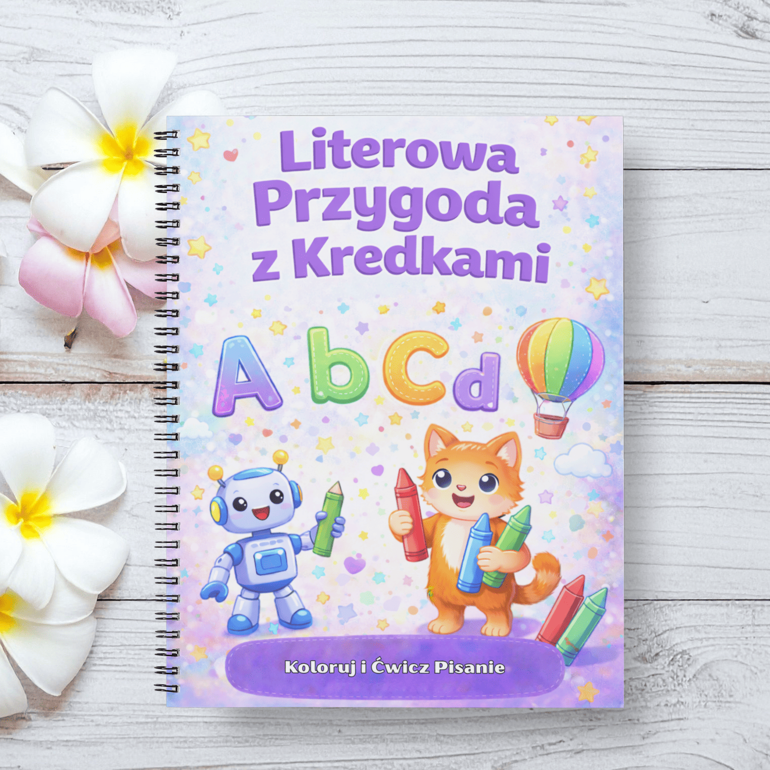 Literkowa przygoda z kredkami